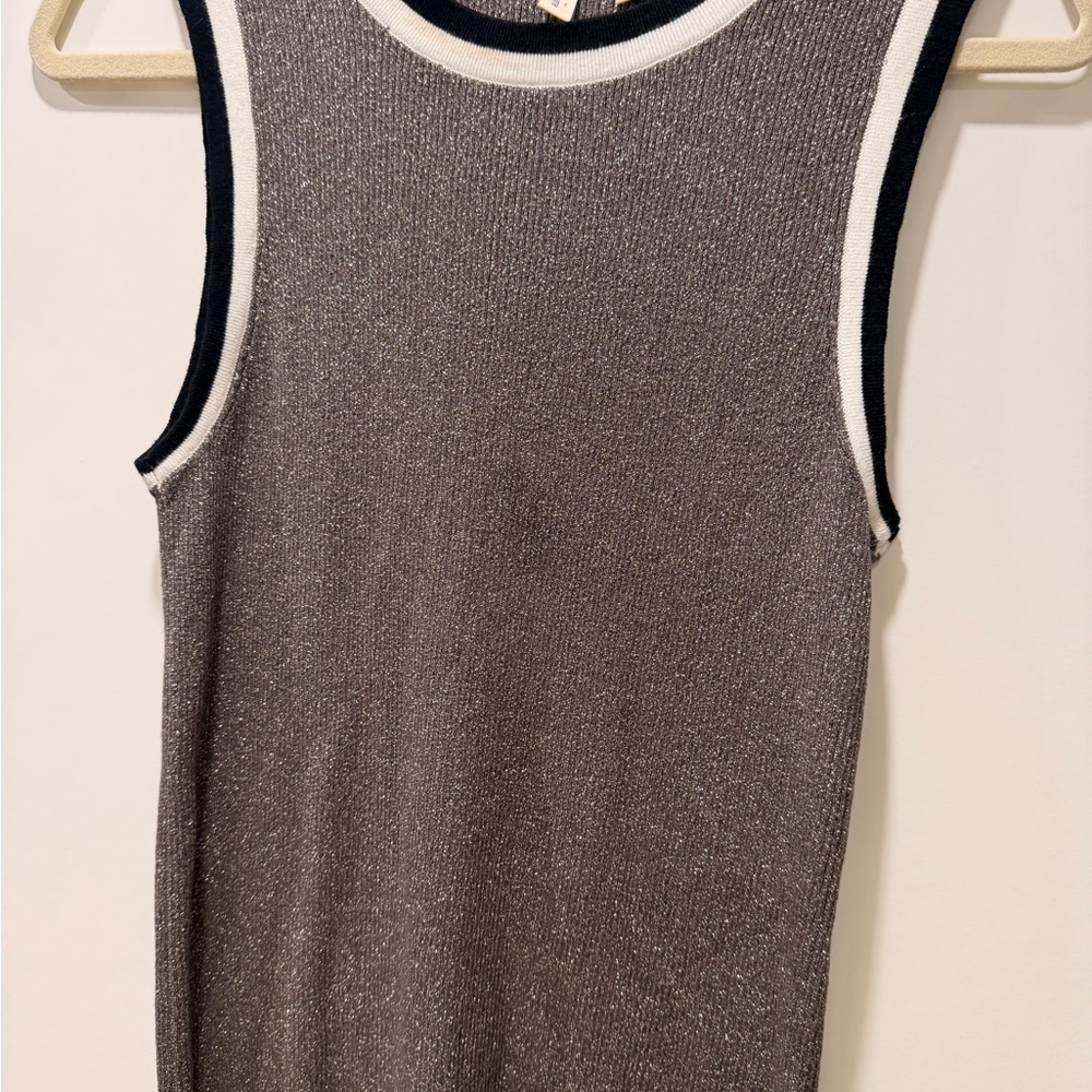 Anthropology Stylish Gray Sleeveless Top 0016